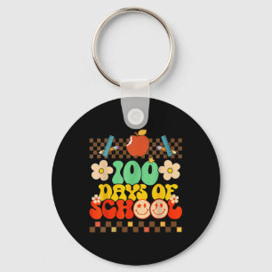 Llavero 100° Día De Maestros Retro Groovy 100