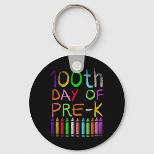 Llavero 100° Día de Regalo Estudiantil Preescolar Feliz 10