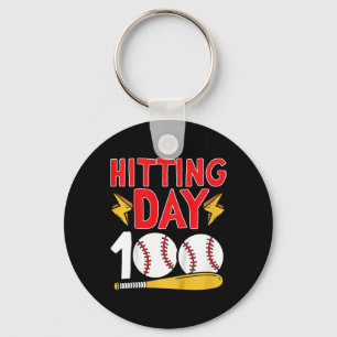 Llavero 100° Día Del Béisbol Escolar 100 Días De Escuela