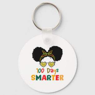 Llavero 100 días Chica negro más inteligente y desordenado
