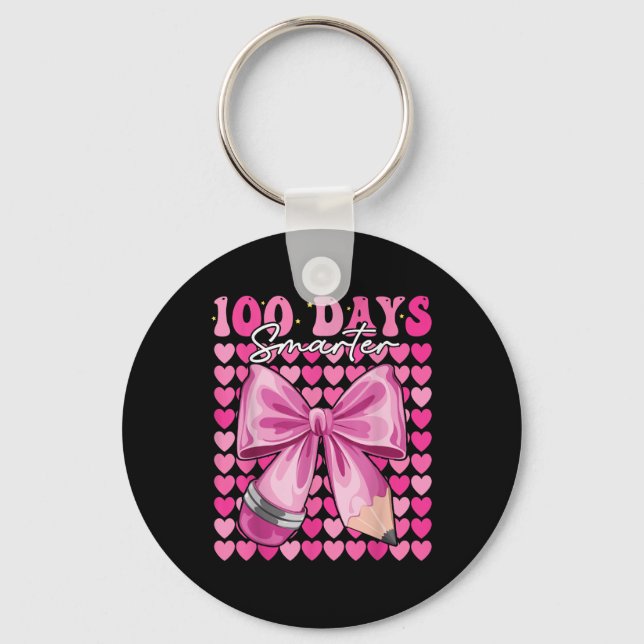 Llavero 100 días Chicas más inteligentes Coquette Bow Hear (Anverso)