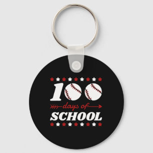 Llavero 100 Días De Amantes Del Béisbol Escolar