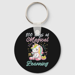 Llavero 100 días de aprendizaje mágico Unicornio Chicas de