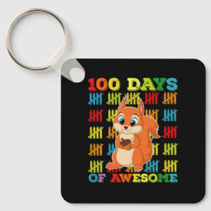Llavero 100 Días De Ardilla Impresionante 100º Día De Escu