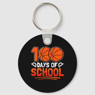 Llavero 100 días de básquetbol escolar para el entrenador