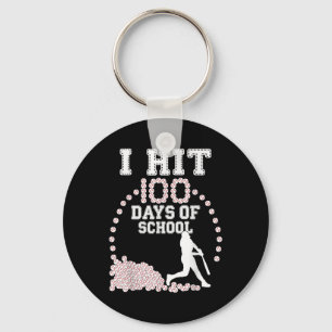 Llavero 100 Días De Béisbol Escolar 100º Día De La Escuela