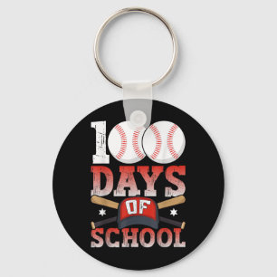 Llavero 100 Días De Béisbol Escolar 100 Días Para Estudian