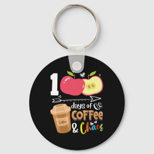 Llavero 100 días de café; caos - 100 días de escuela