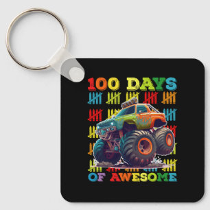 Llavero 100 Días De Camión Monstruo Impresionante Escuela 