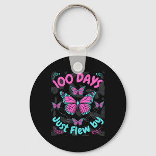 Llavero 100 días de Chicas de mariposas escolares 100 días
