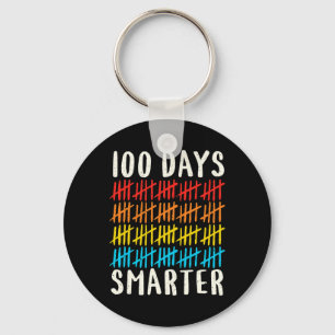 Llavero 100 días de clase, 100 días, maestro más inteligen