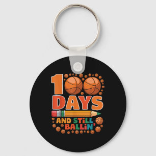 Llavero 100 días de clases 100 días de básquetbol escolar