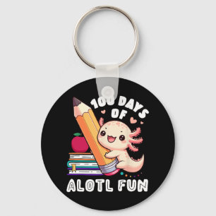 Llavero 100 días de clases Axolotl Feliz 100 días de profe