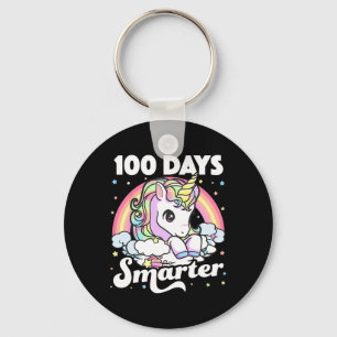 Llavero 100 días de clases de docente de Chicas unicornio