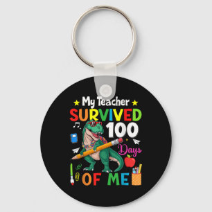 Llavero 100 días de clases mi profesor sobrevivió 100 días