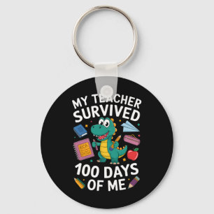 Llavero 100 días de clases mi profesor sobrevivió 100 días