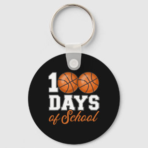 Llavero 100 días de clases para estudiante de baloncesto d