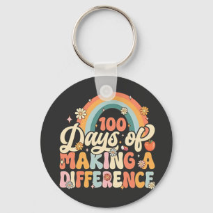 Llavero 100 días de diferencia en la enseñanza del arcoiri