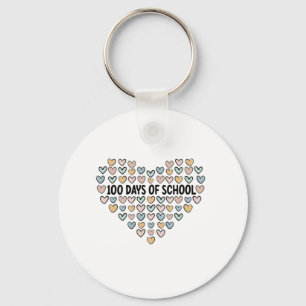 Llavero 💖 100 días de diseño del corazón escolar