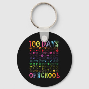 Llavero 100 Días De Enseñanza Escolar Niños Estudiantes Ch