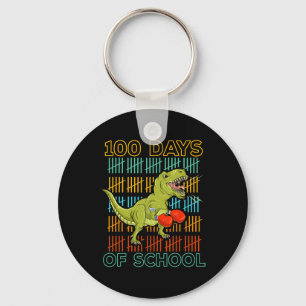 Llavero 100 Días De Escuela 2025 Dinosaurio Boxing Mma Mar