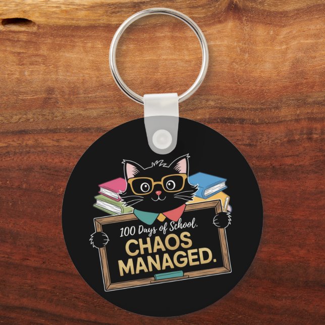 Llavero 100 días de escuela cómo sobrevivió este divertido (Anverso)