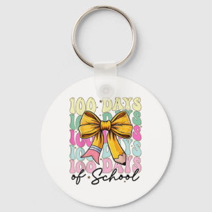 Llavero 100 días de escuela Coquette Bow Groovy 100 días