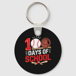 Llavero 100 días de escuela de béisbol estudiante de 100 d