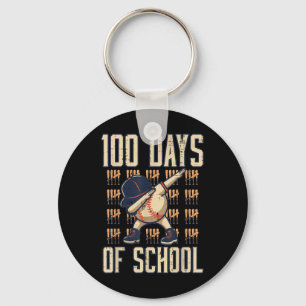 Llavero 100 días de escuela de béisbol niños de 100 días