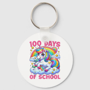 Llavero 100 Días De Escuela Para Niños Chicas Maestros 100