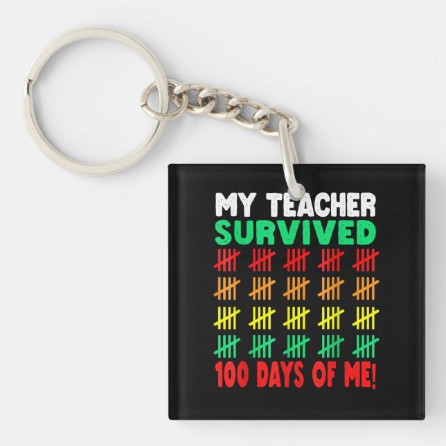 Llavero 100 días de escuela Tee Kids 100th Day of School C (Frente)