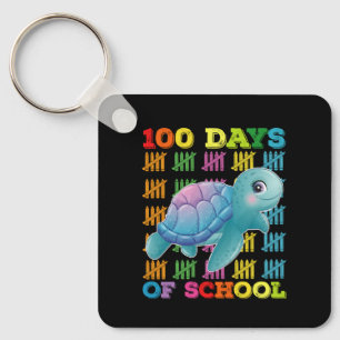 Llavero 100 Días De Escuela Tortuga Maestro Estudiante