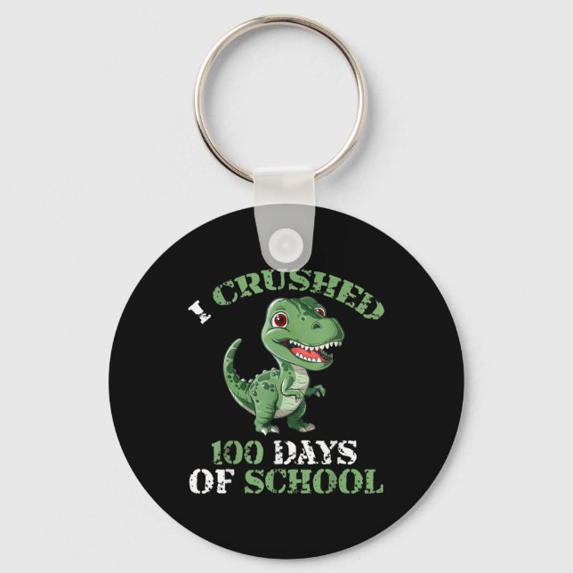 Llavero 100 Días De Escuela Tyrannosaurus 100º Día De (Anverso)