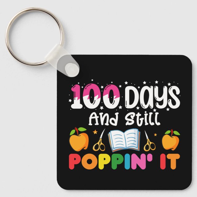 Llavero 100 Días De Escuela Y Sigue Sonando (Anverso)