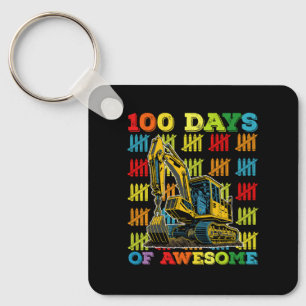 Llavero 100 Días De Excavadora Impresionante 100º Día De C