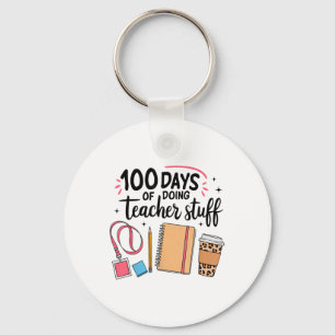 Llavero 100 días de hacer cosas para profesores Felices 10