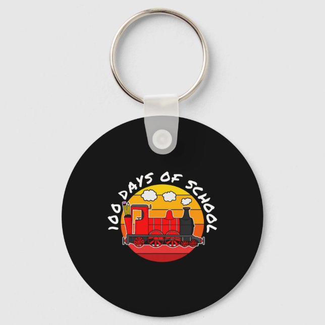 Llavero 100 Días De Maestría En Tren Escolar (Anverso)