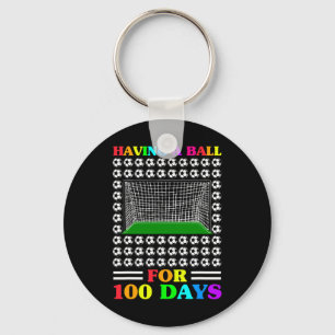 Llavero 100 días de maestro escolar 100 días de fútbol par