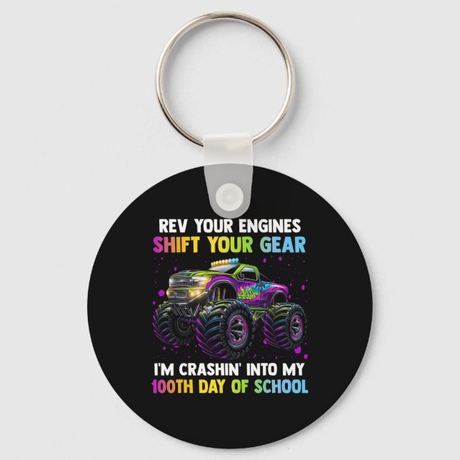 Llavero 100 días de montura escolar Camioneros 100 días de (Anverso)