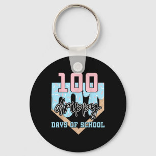 Llavero 100 Días De Perforación En La Escuela Crema De Hie