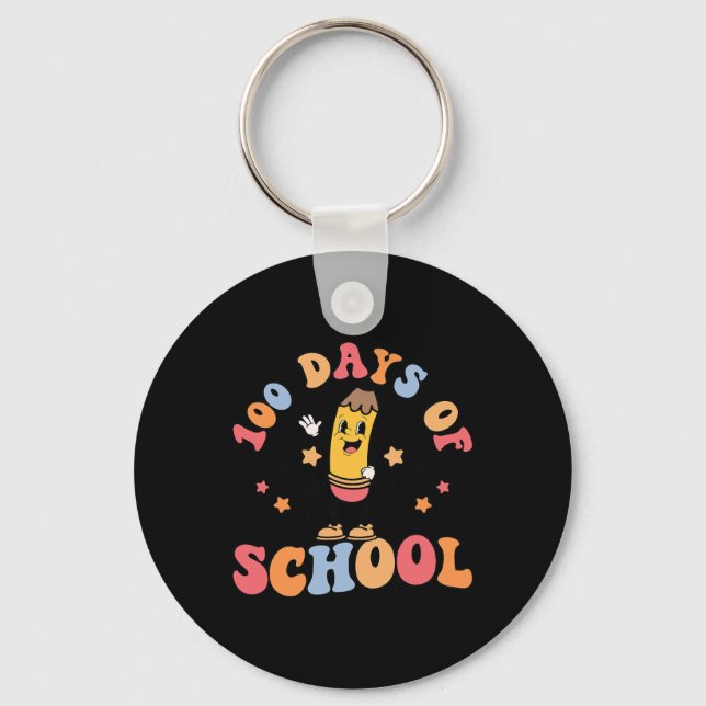 Llavero 100 días de profesores escolares estudiantes 100 d (Anverso)