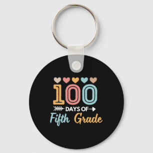 Llavero 100 Días De Quinto Grado De Niños Estudiantes.