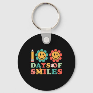 Llavero 100 días de sonrisas Retro Groovy 100 días