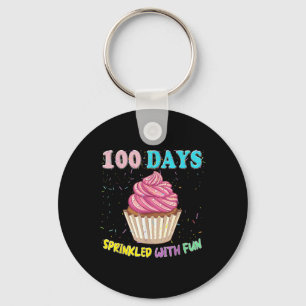 Llavero 100 días de tarta rosada divertida 100 días de S