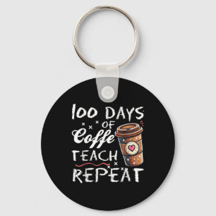Llavero 100 Días De Té De Café Repitieron 100 Días De Escu