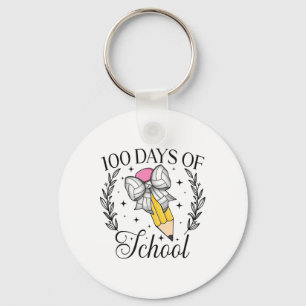 Llavero 100 Días De Voleibol Escolar Coquette Pencil Bow