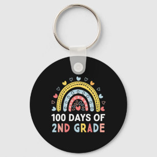 Llavero 100 Días del Arcoiris de 2do Grado Feliz 100º Día 