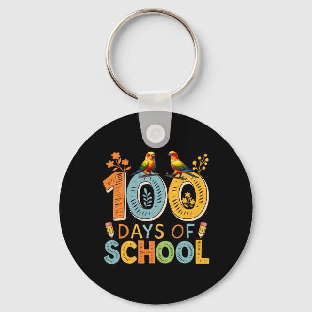 Llavero 100 Días Escolares Coloridos Sol Conduce Al Profes (Anverso)