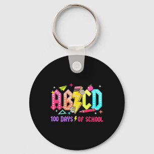 Llavero 100 Días Escolares De Maestros De Abcd Estudiantes