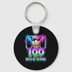 Llavero 100 días escolares goteantes de béisbol helado 100